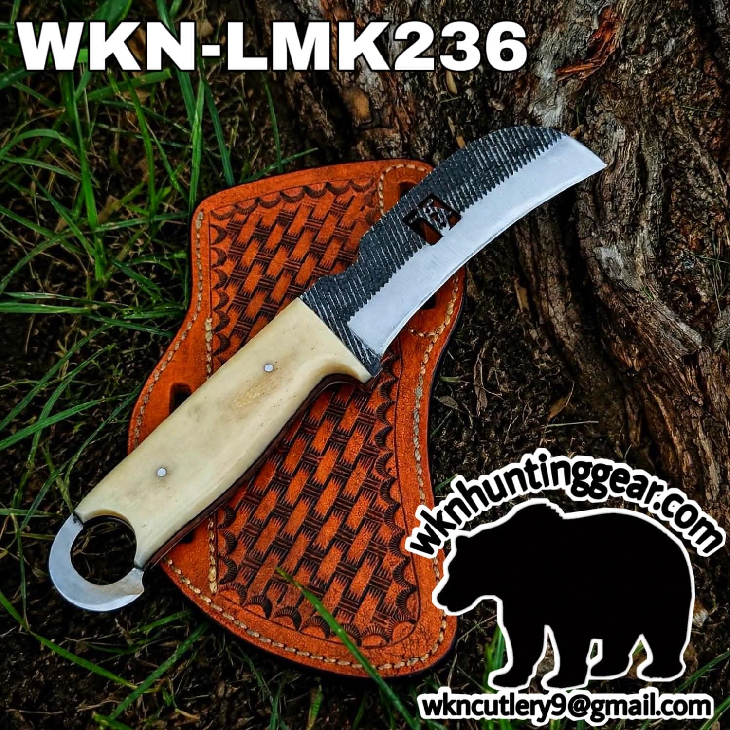 Handmade Lineman Knives | Hawksbill Blades | Custom Leather Sheath. - Image 2