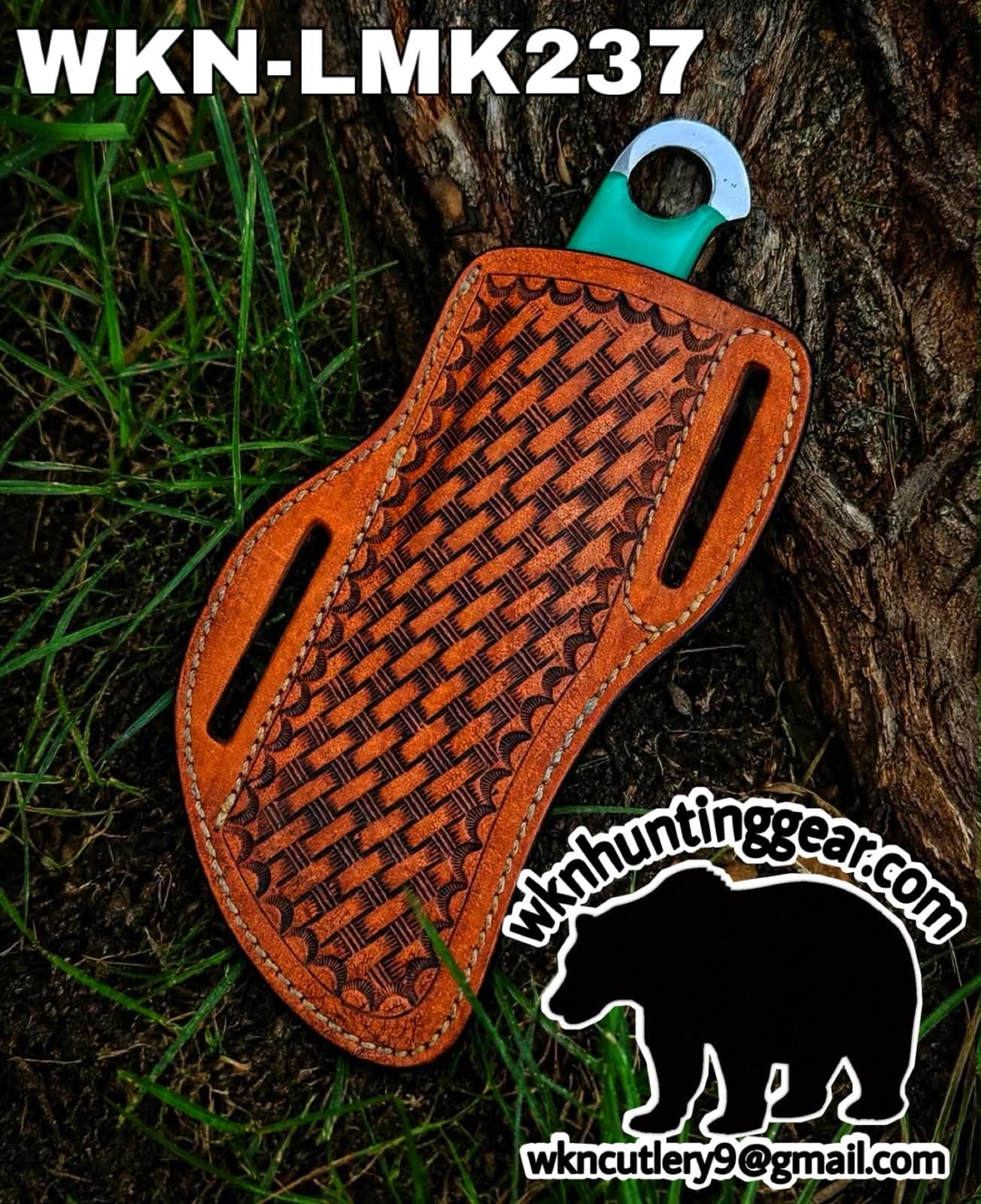 Handmade Lineman Knives | Hawksbill Blades | Custom Leather Sheath - Image 3