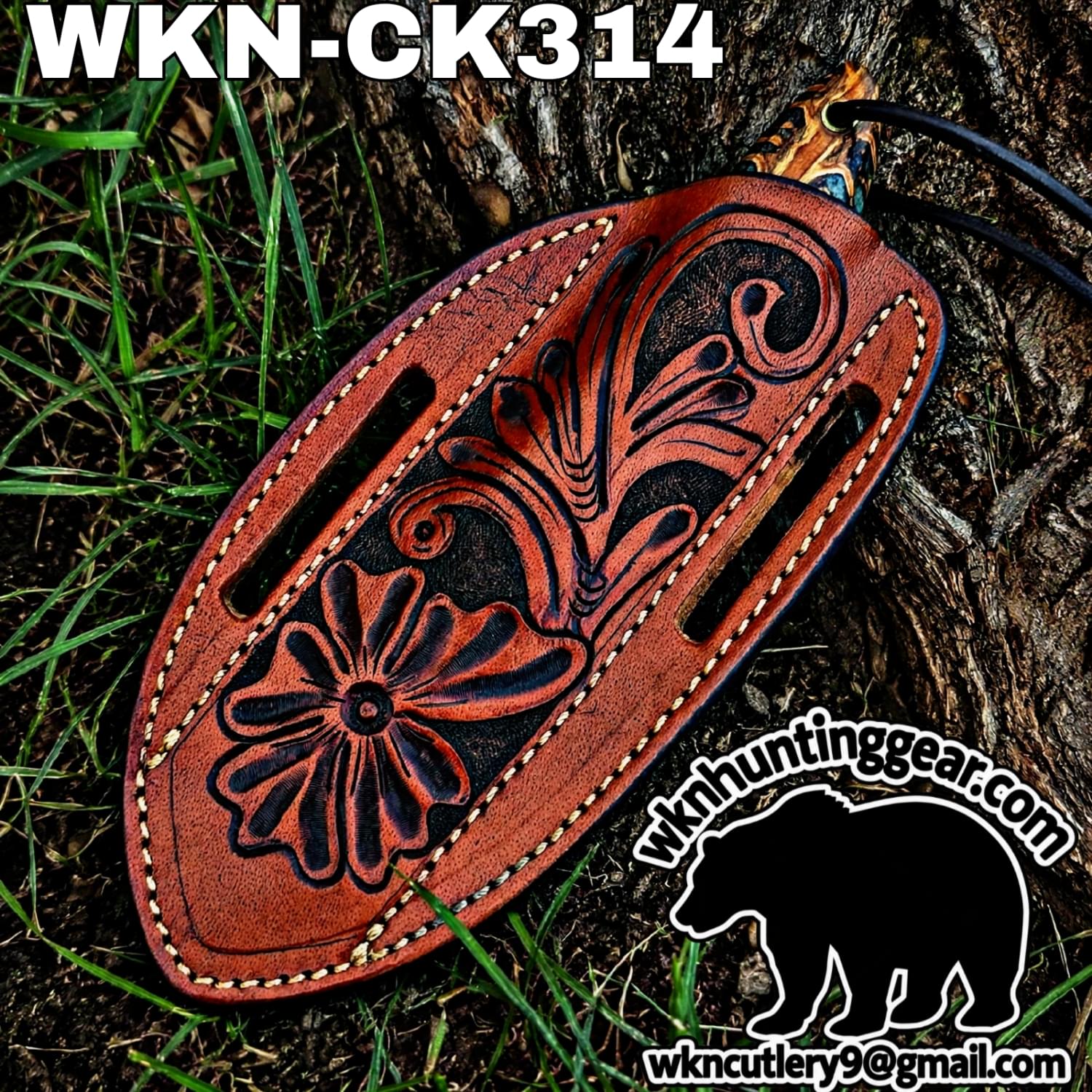 Handmade Cowboy Knife | Rasp Blades | Custom Leather Sheath. - Image 3