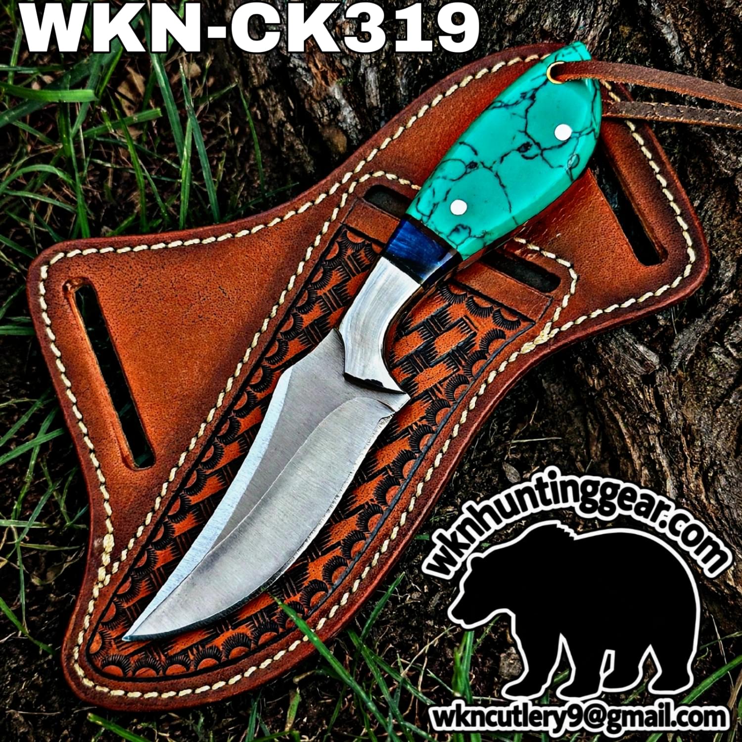 Handmade Cowboy Knife | J2 Food Grade Blade | Custom Leather Sheath. - Image 1