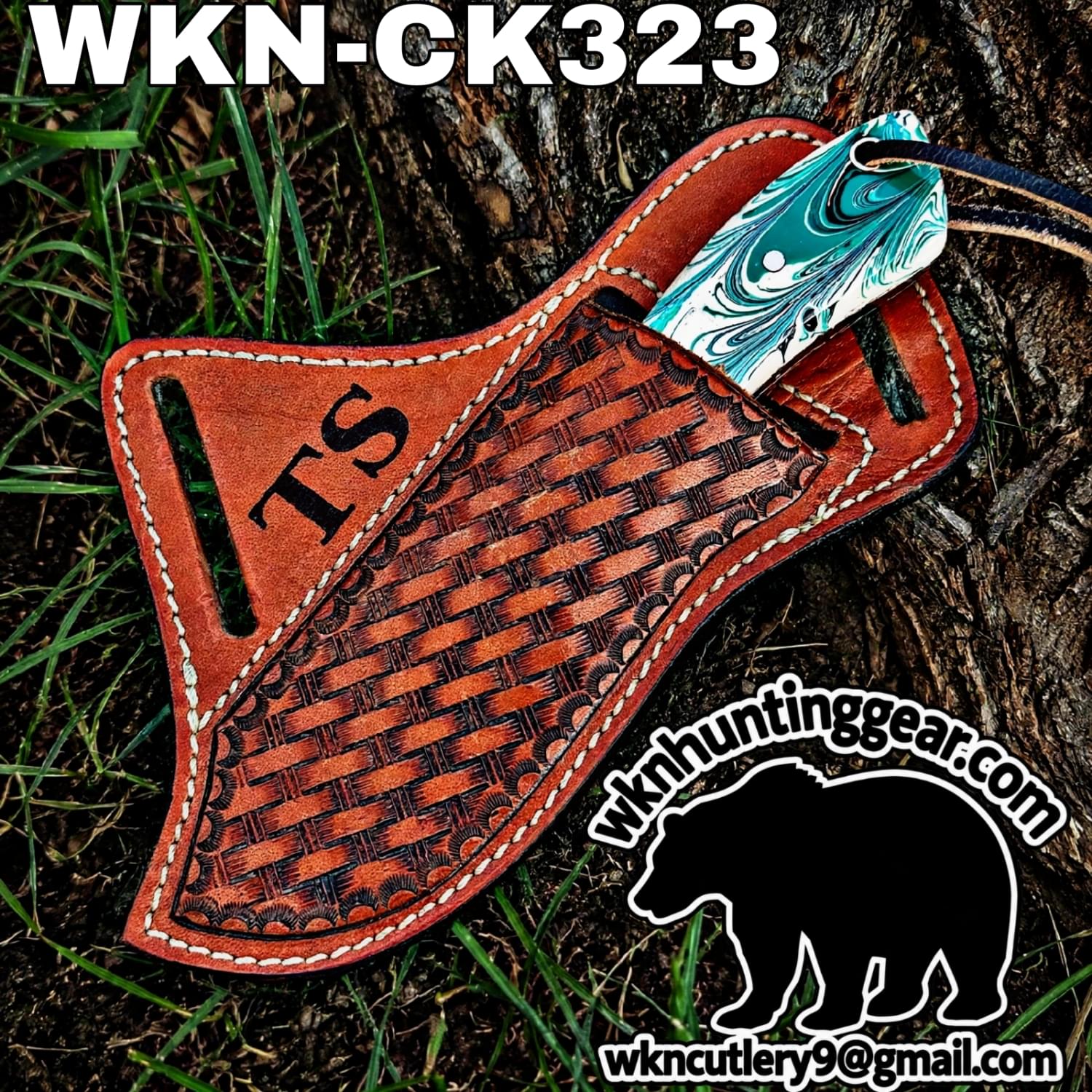 Handmade Cowboy Knife | Rasp Blade | Custom Leather Sheath. - Image 3