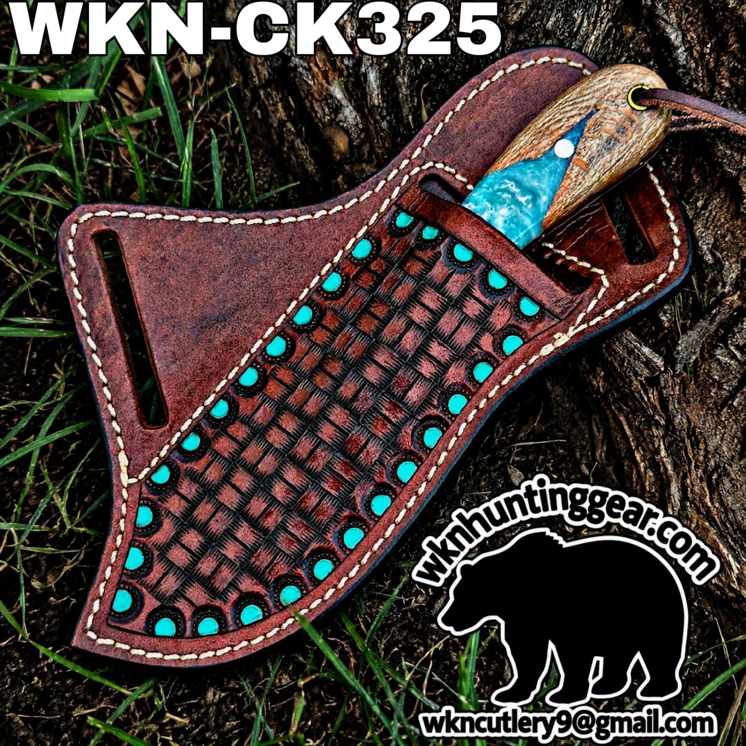 Handmade Cowboy Knife | 1095 High Carbon Steel Blade | Custom Leather Sheath. - Image 3