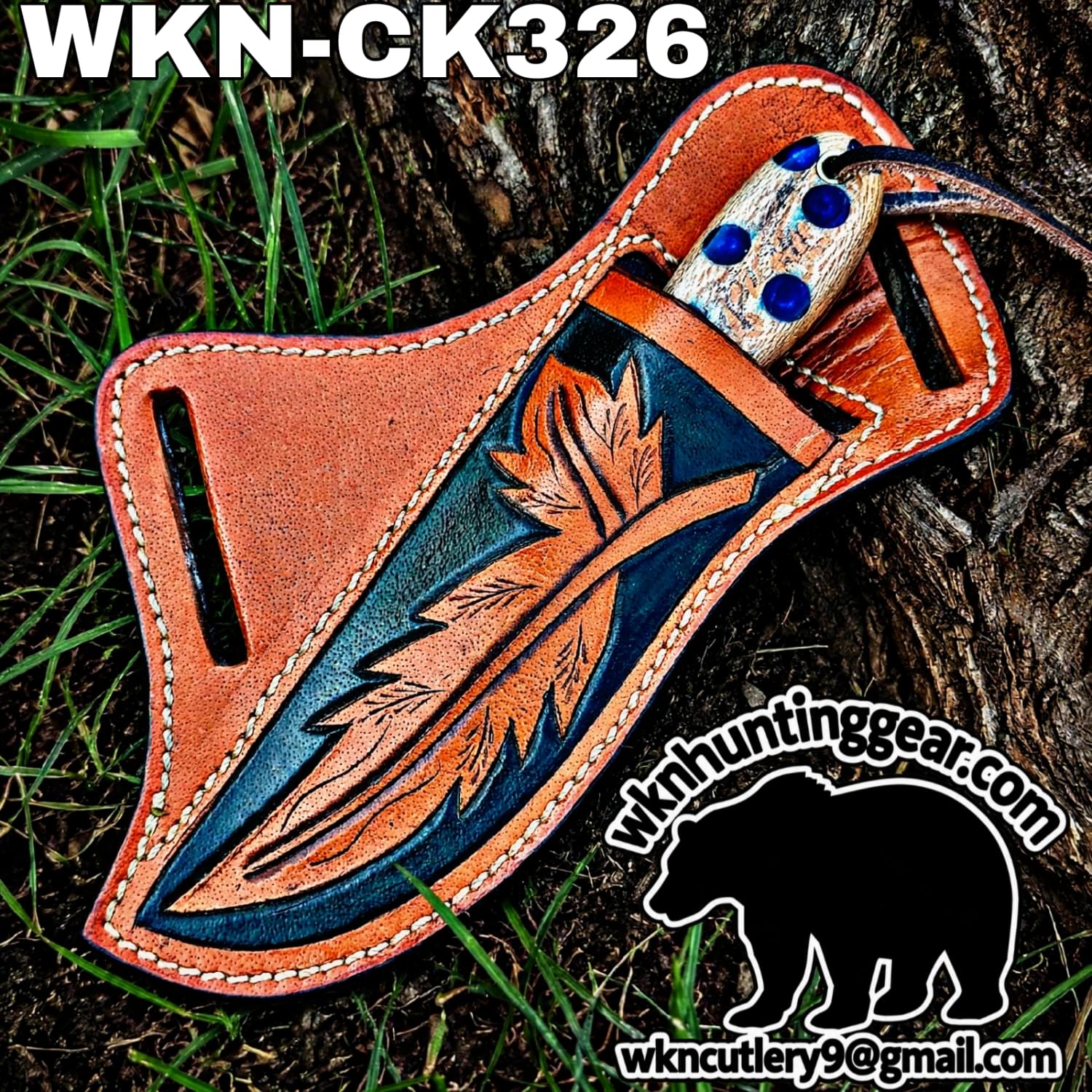 Handmade Cowboy Knife | J2 Food Grade Blade | Custom Leather Sheath. - Image 3