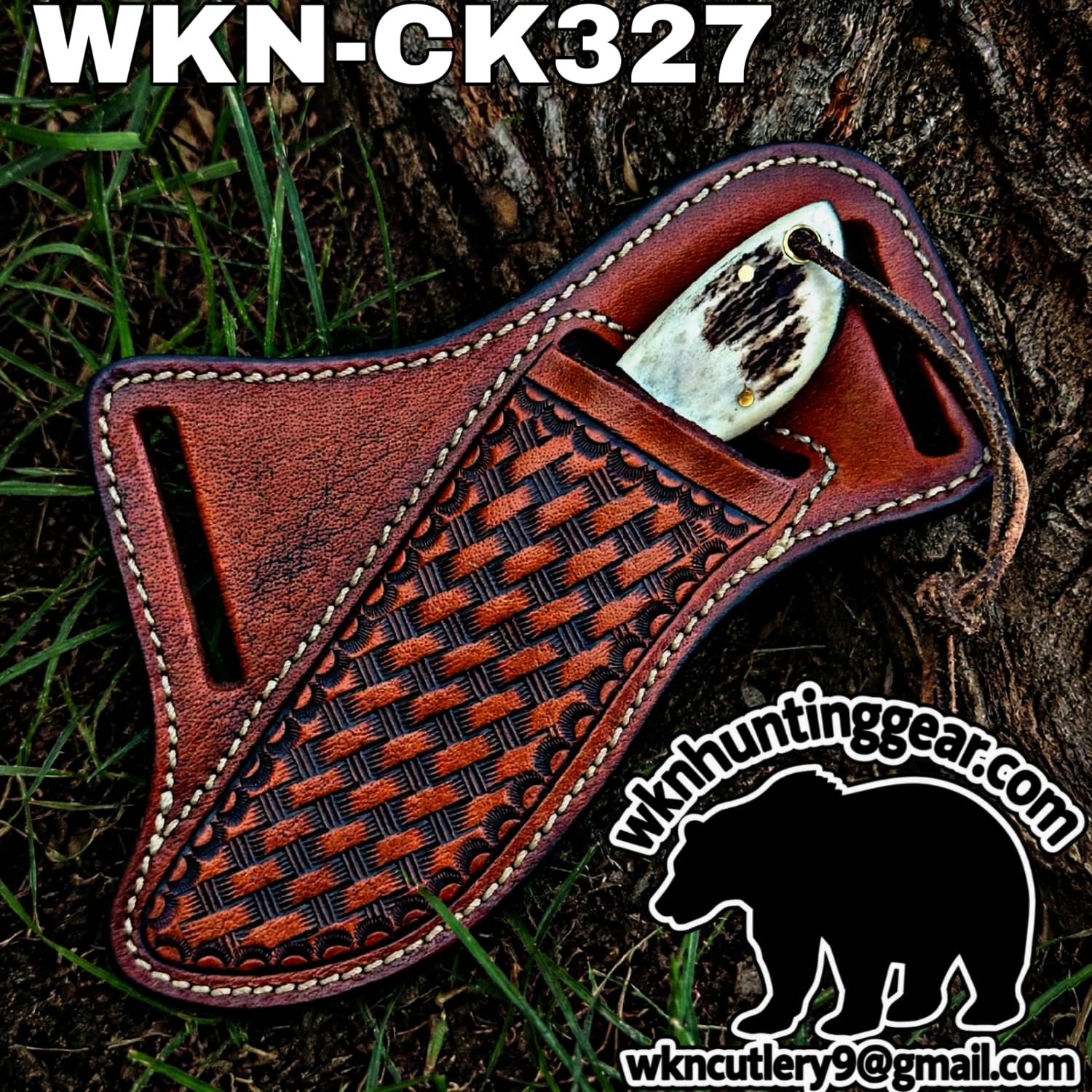 Handmade Cowboy Knife | Rasp Blade | Custom Leather Sheath. - Image 3