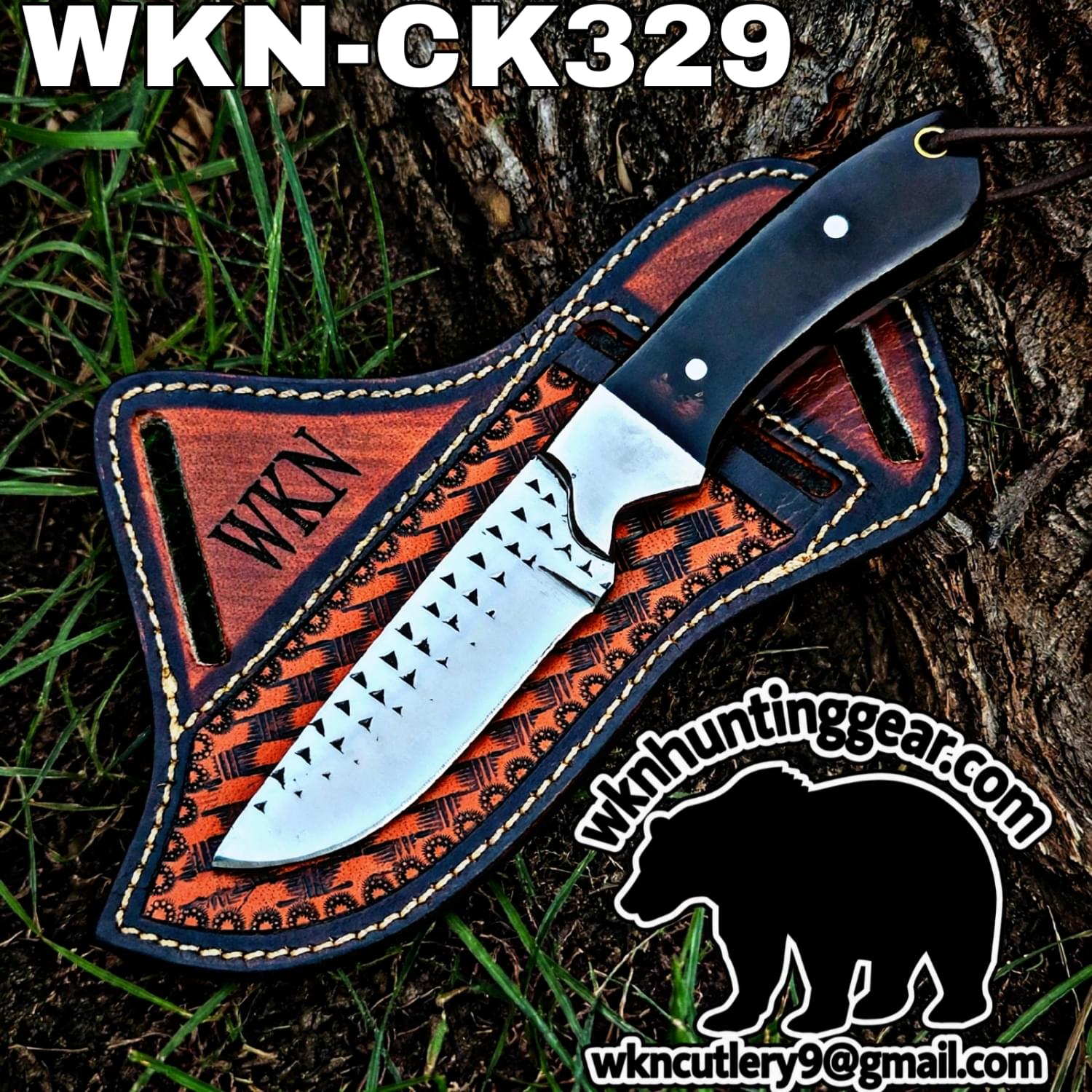 Handmade Cowboy Knife | Rasp Blade | Custom Leather Sheath. - Image 1