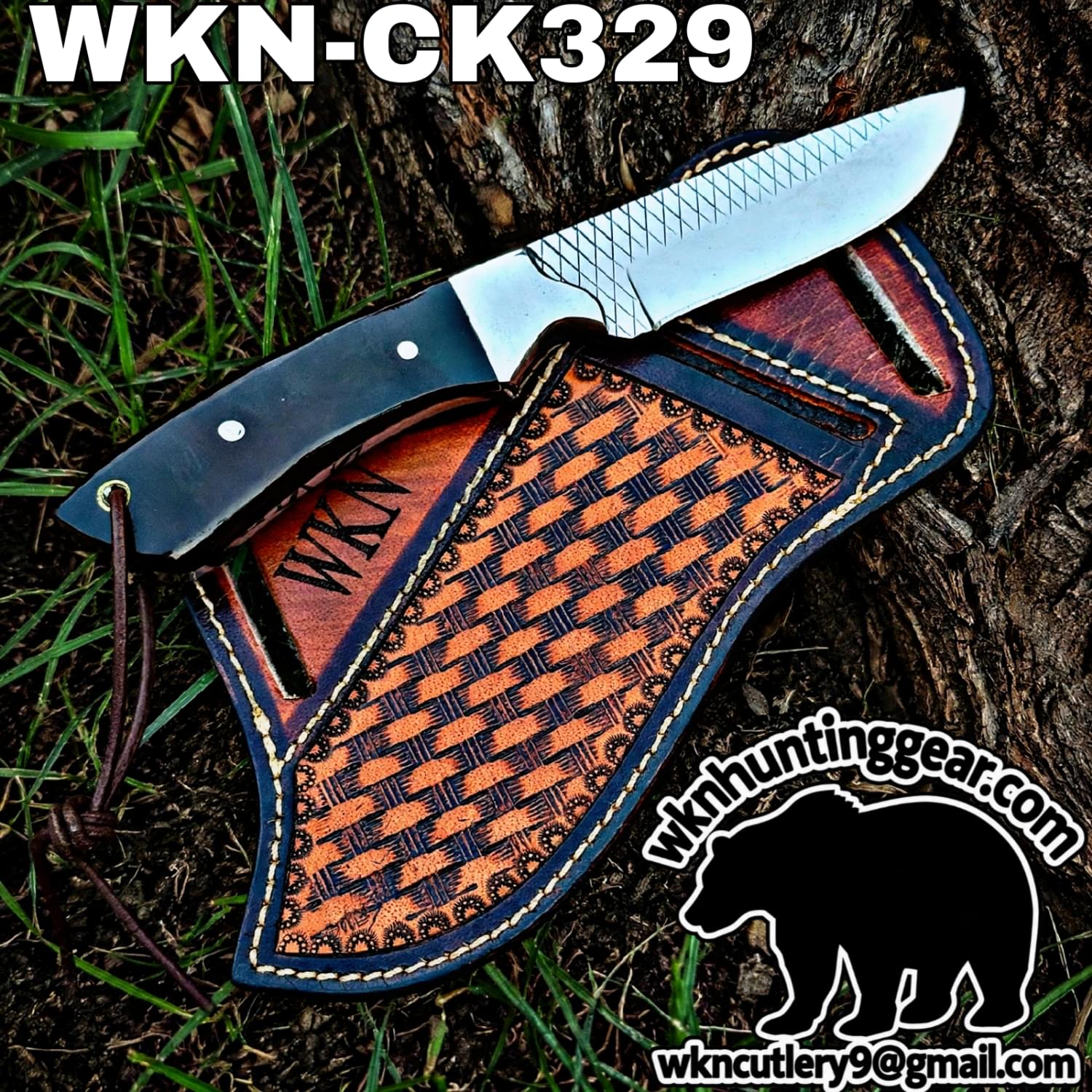 Handmade Cowboy Knife | Rasp Blade | Custom Leather Sheath. - Image 2