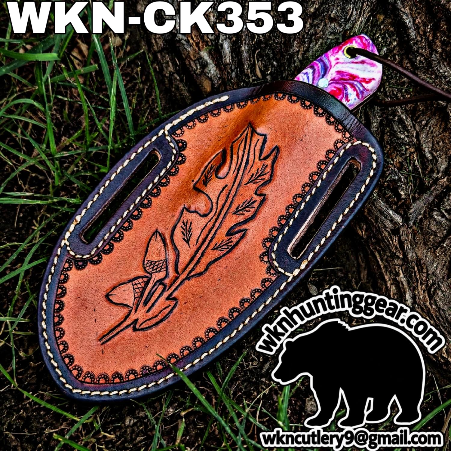 Handmade Cowboy Knife | Rasp Blade | Custom Leather Sheath. - Image 3