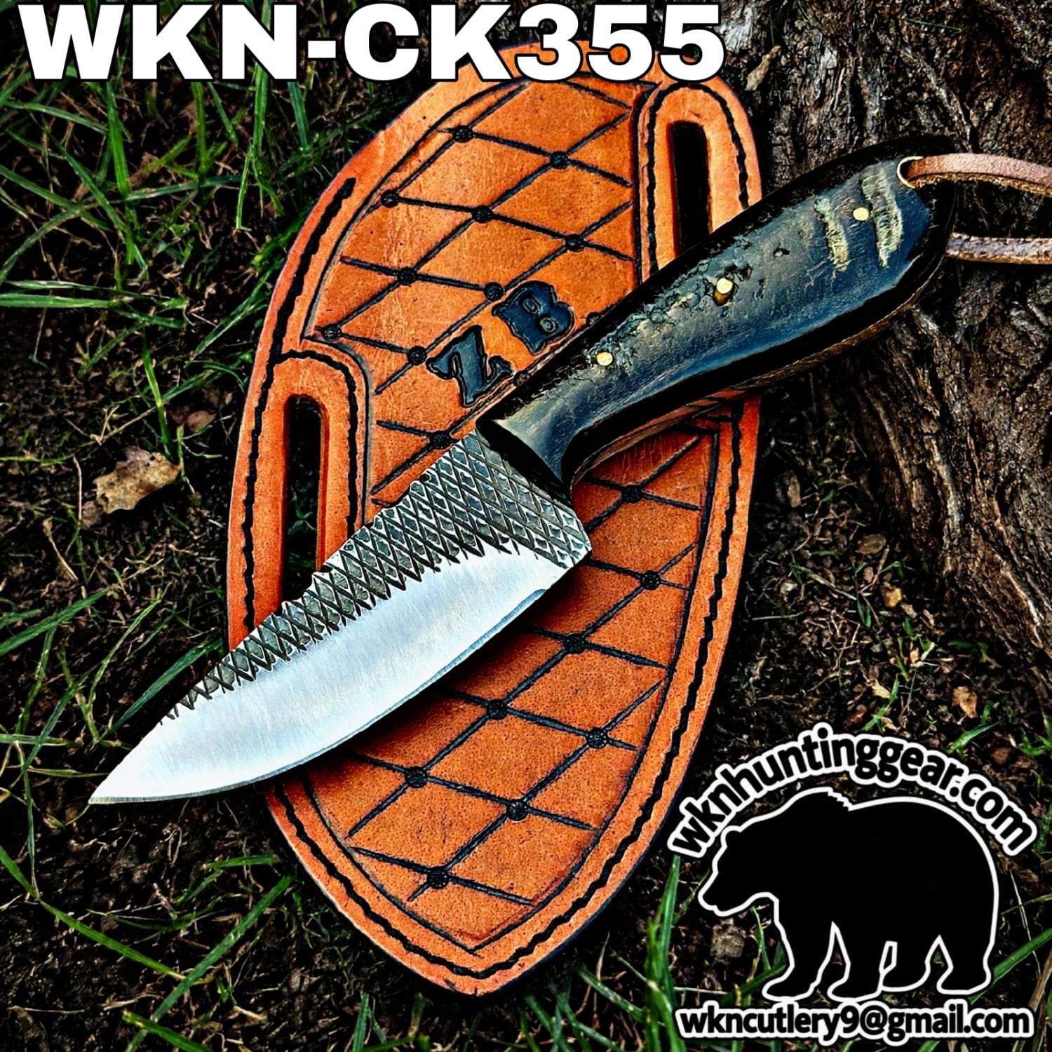 Handmade Cowboy Knife | Rasp Blade | Custom Leather Sheath. - Image 1