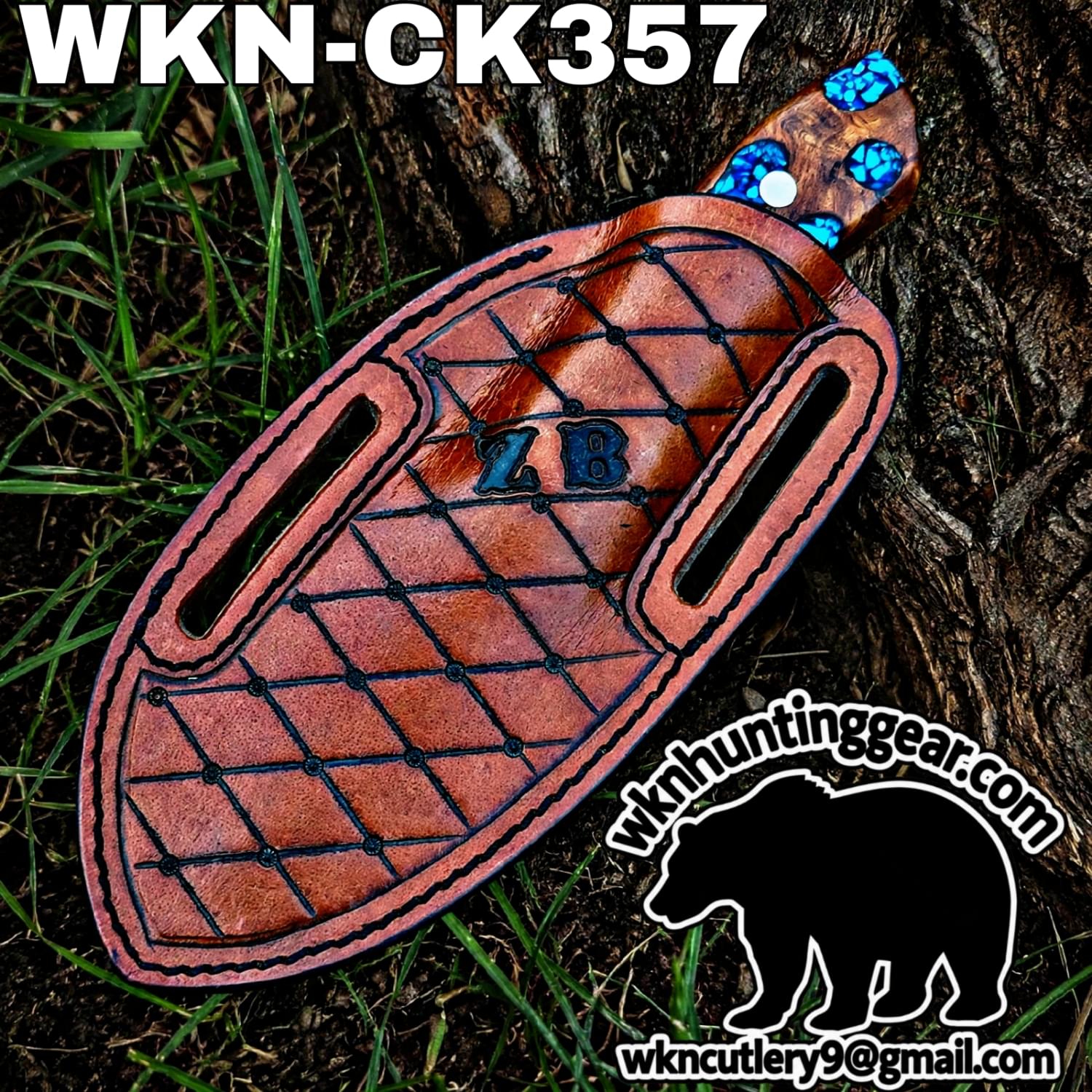 Handmade Cowboy Knife | Rasp Blade | Custom Leather Sheath. - Image 3