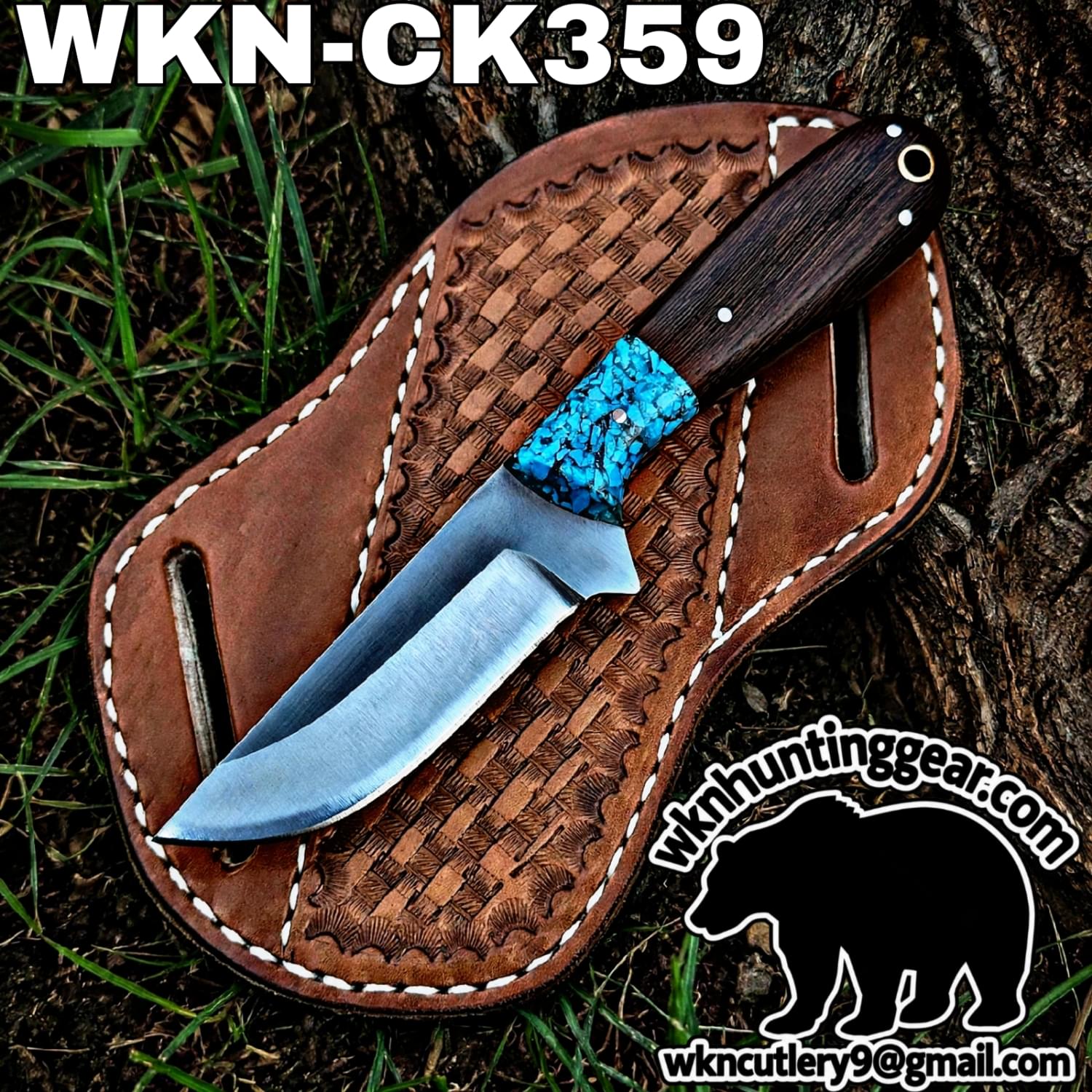 Handmade Cowboy Knife | Rasp Blade | Custom Leather Sheath. - Image 1